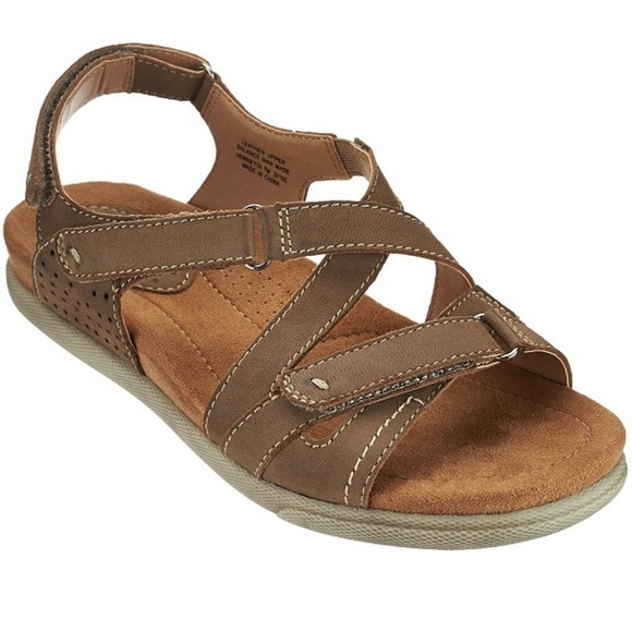 Earth Origins Nubuck Adj. Multi-strap Sandals 3174 - Picture 1 of 5